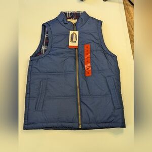 NWT Weatherproof Vintage Quilted Vest, Blue, Men's Medium